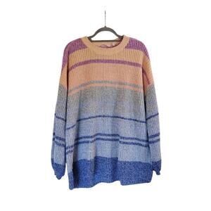 Soft Surroundings Pastel Spring Karlie Balloon Sleeve Relaxed Sweater Size Large